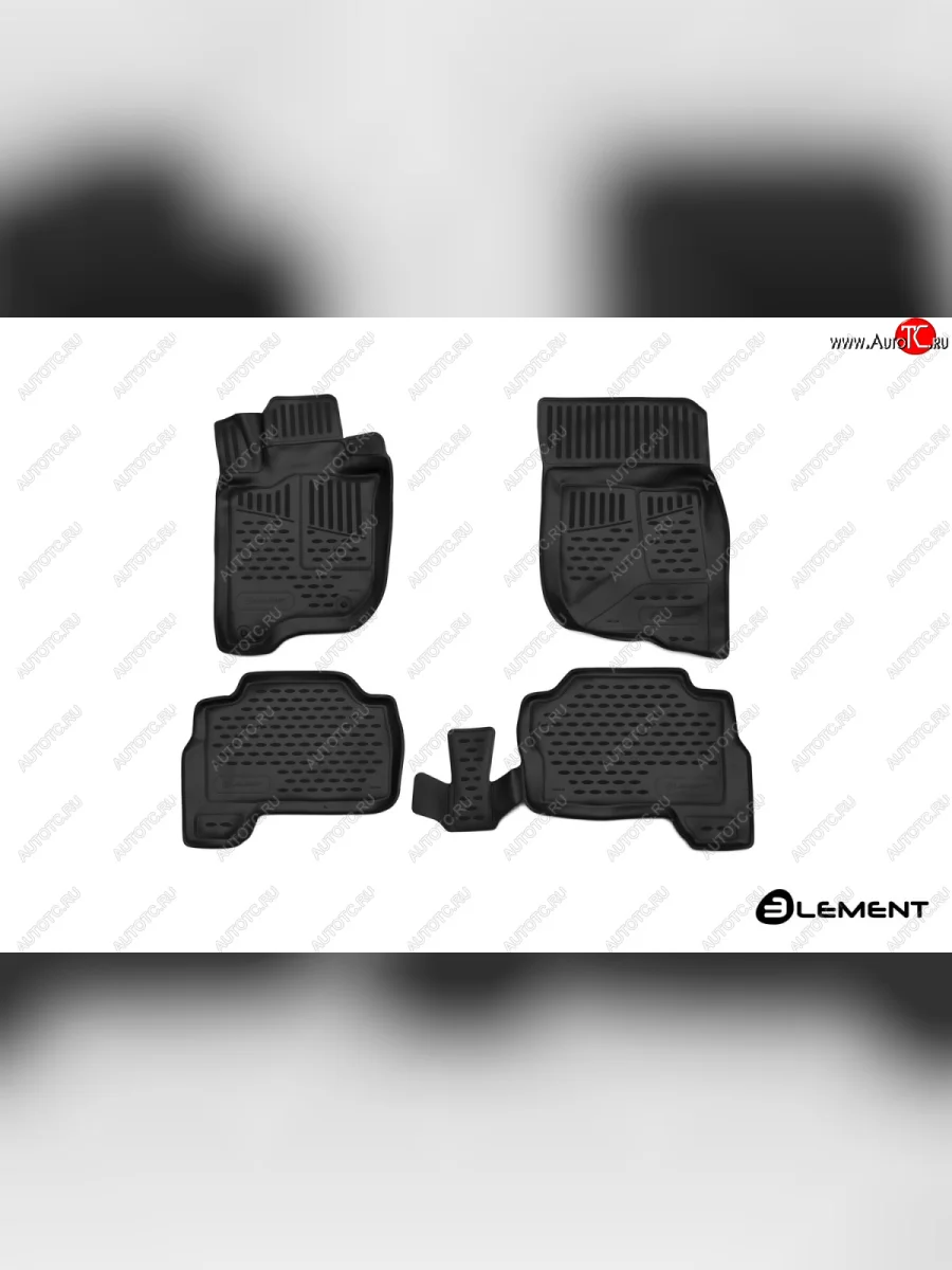 Коврики в салон Element 3D (полиуретан, 4 шт.)  Mitsubishi Pajero Sport (2015-2021) QE (Черный)  в Керчи Республика Крым
