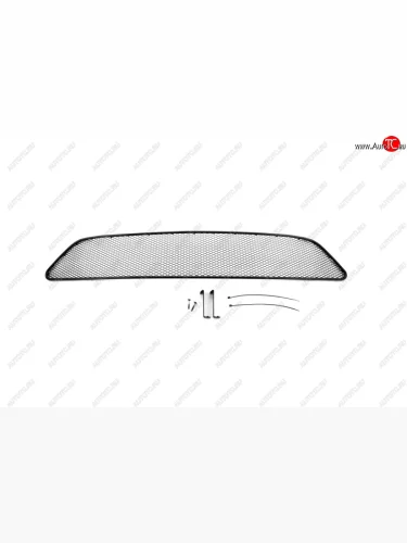 Сетка в воздухозаборник бампера Arbori (15 мм) (Черная) Nissan Tiida  3 C13 (2015-2016) хэтчбек дорестайлинг