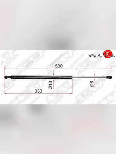 Упор багажника SAT Toyota Corolla Spacio  E120 (2003-2007) рестайлинг