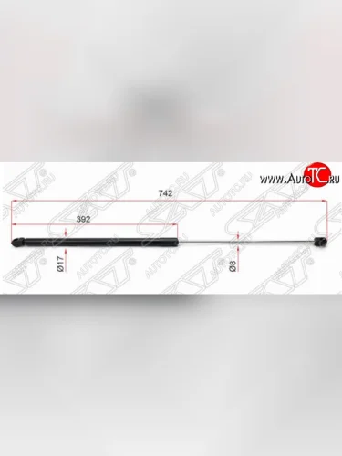 Упор капота SAT Volkswagen Passat B5.5 универсал рестайлинг (2000-2005)