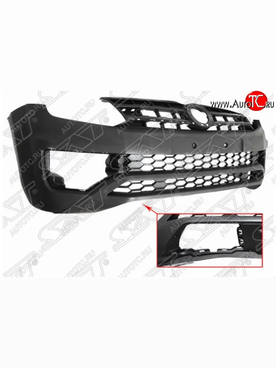 Передний бампер SAT Volkswagen Amarok рестайлинг (2016-2022) (Неокрашенный)  в Самаре Самарской области