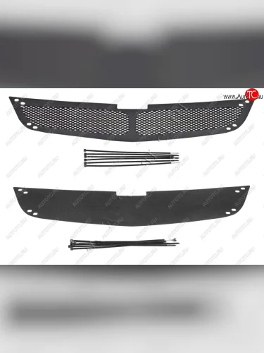 Защитная сетка и заглушка решетки радиатора RA Chevrolet Cobalt седан дорестайлинг (2011-2016)