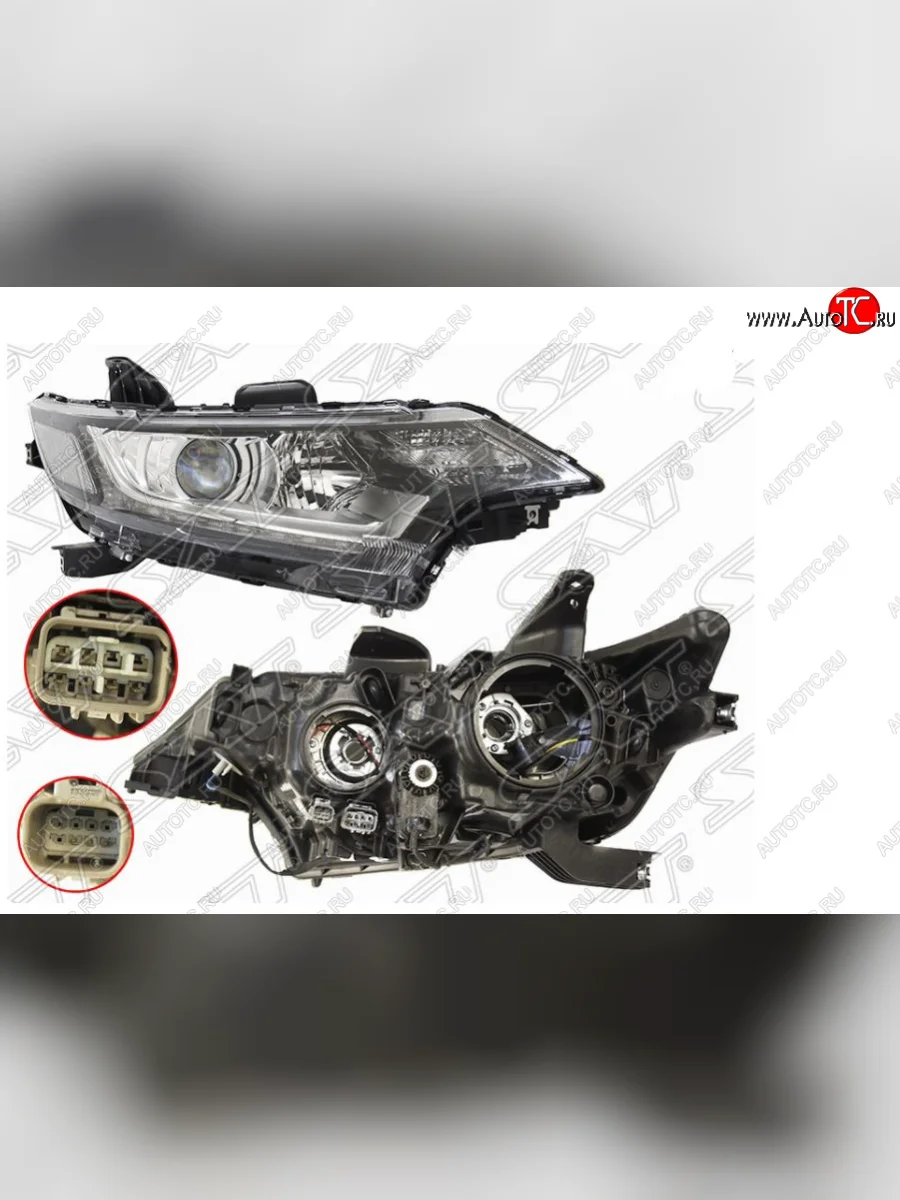 Правая передняя фара SAT (галоген, ДХО) Mitsubishi Outlander GF 2-ой рестайлинг (2015-2018)  в Керчи Республика Крым