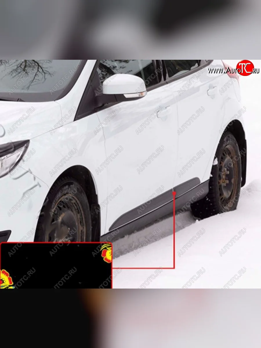 Молдинг двери задний левый RA Ford Focus 3 хэтчбэк рестайлинг (2014-2019) (Поверхность глянец под покраску, Неокрашенный)  в Керчи Республика Крым