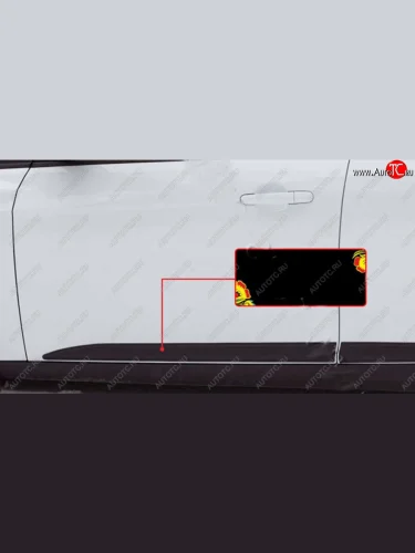 Молдинг двери RA (Поверхность глянец под покраску) Ford Focus  3 (2014-2019) седан рестайлинг, универсал рестайлинг, хэтчбэк рестайлинг