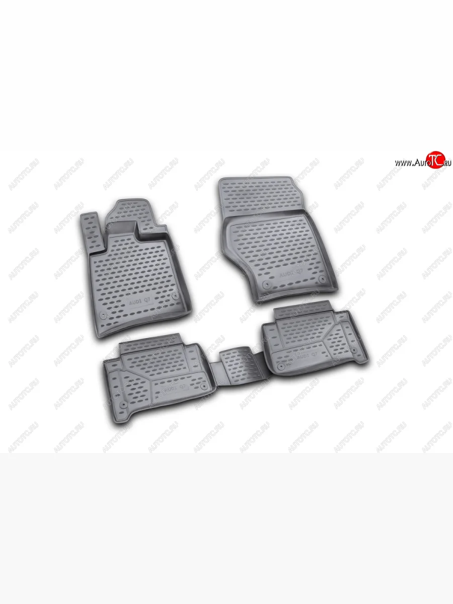 Коврики в салон на Element (полиуретан) Audi Q7 4L дорестайлинг (2005-2009) (Серые)  с доставкой в г. Керчь