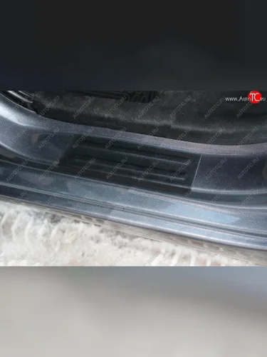 Накладки порожков салона RA (Задние) KIA Rio  3 QB (2011-2015) дорестайлинг седан