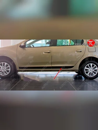 Молдинг двери RA (задний левый) (Поверхность шагрень) Renault Logan 2 рестайлинг (2018-2025)