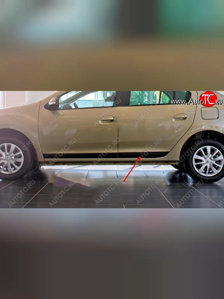 Молдинг двери RA (задний левый) Renault Logan 2 рестайлинг (2018-2025) (Поверхность глянец под окраску)  в Керчи Республика Крым