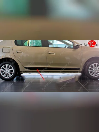 Молдинг двери RA (задний правый) (Поверхность глянец (под окраску)) Renault Logan 2 рестайлинг (2018-2025)