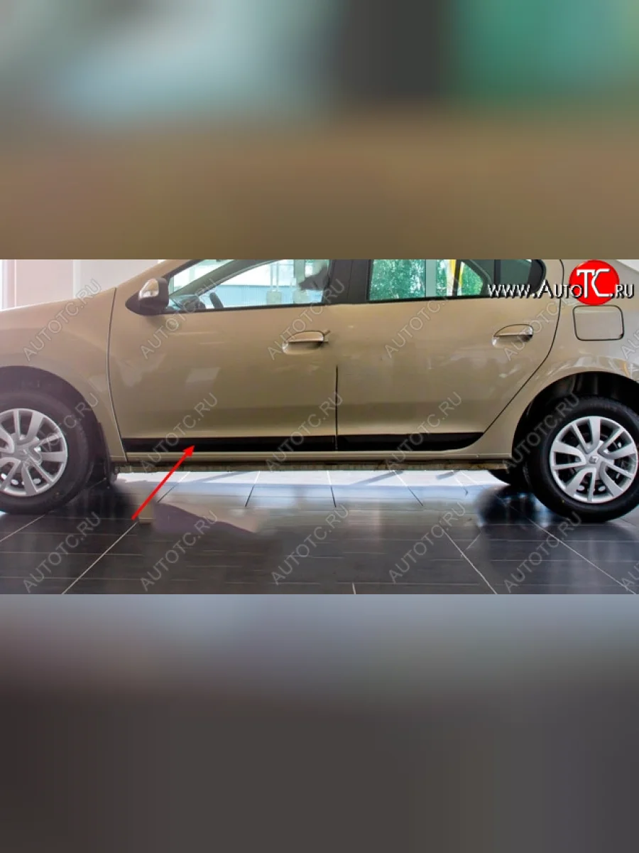 Молдинг двери RA (передний левый) Renault Logan 2 рестайлинг (2018-2025) (Поверхность шагрень)  в Керчи Республика Крым