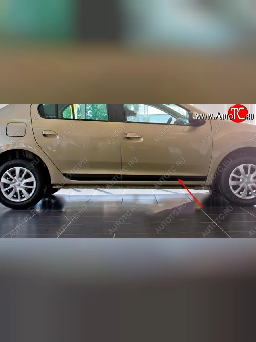 Молдинг двери RA (передний правый) Renault Logan 2 рестайлинг (2018-2025) (Поверхность глянец под покраску, Неокрашенный)  в Керчи Республика Крым