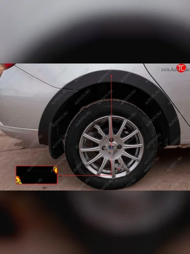Накладка колесной арки на RA (задняя правая) (Поверхность шагрень) Renault Logan 2 рестайлинг (2018-2025)