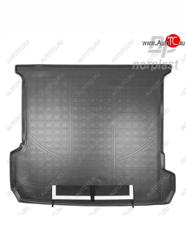 Коврик багажника Norplast (7 мест, сложенный 3 ряд) (Черный, с погрузочным ковриком (фартуком)) Audi Q7 4M рестайлинг (2019-2022)