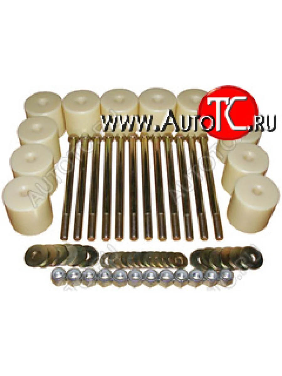 Боди лифт комплект Алком (100 мм) Уаз 315195 Хантер (2003-2025) (белый цвет, капролон Ø70 мм)  в Перми Пермском крае