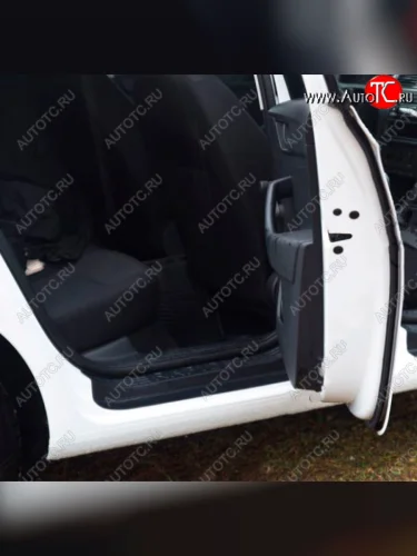 Накладки порожков салона RA (Задние) Skoda Rapid ( NH3,  NH1) (2012-2020) дорестайлинг лифтбэк, хэтчбэк дорестайлинг, хэтчбэк рестайлинг, рестайлинг лифтбэк