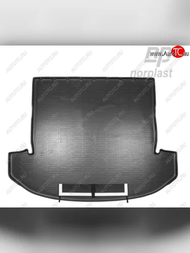 Коврик багажника Norplast (сложенный 3 ряд) (Черный, с погрузочным ковриком (фартуком)) Chery Tiggo 8 (T18) дорестайлинг (2018-2022)