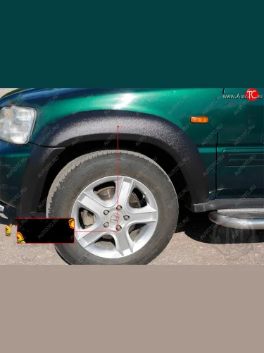 Расширитель арки RA (30 мм, передний левый) (Поверхность шагрень) Honda CR-V  RD1,RD2,RD3 (1995-1998)  дорестайлинг