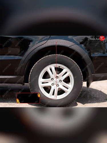 Расширитель арки RA (15 мм, задний левый) (Поверхность шагрень) Hyundai Santa Fe  CM (2006-2009) дорестайлинг