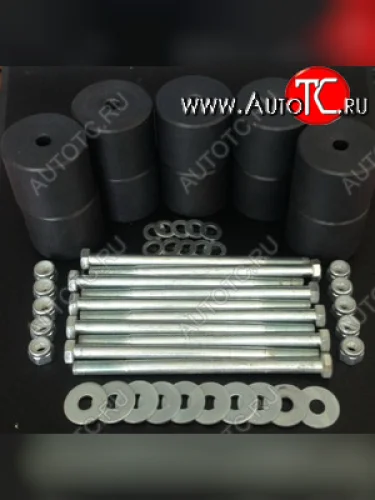 Боди лифт комплект Алком (80 мм) (черный цвет, капролон Ø60 мм) Уаз Патриот ( 3163 5 дв.,  23632,  3163 5-дв.) (2005-2025) дорестайлинг, дорестайлинг пикап, 1 рестайлинг пикап, 1-ый рестайлинг, 2-ой рестайлинг пикап