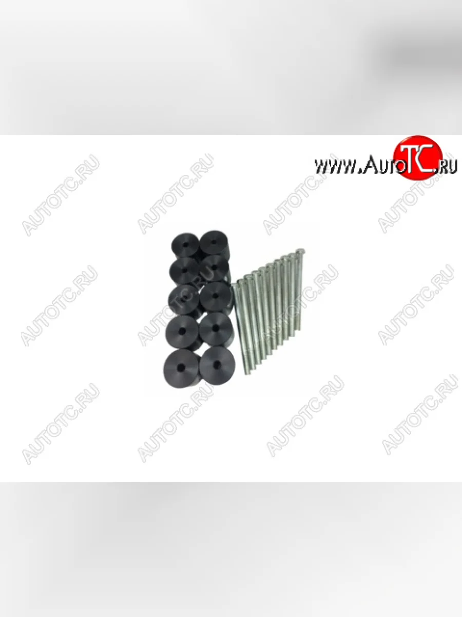 Боди лифт комплект Алком (50 мм) Nissan Pathfinder R51 рестайлинг (2009-2014) (черный цвет, капролон Ø70 мм)  в Самаре Самарской области