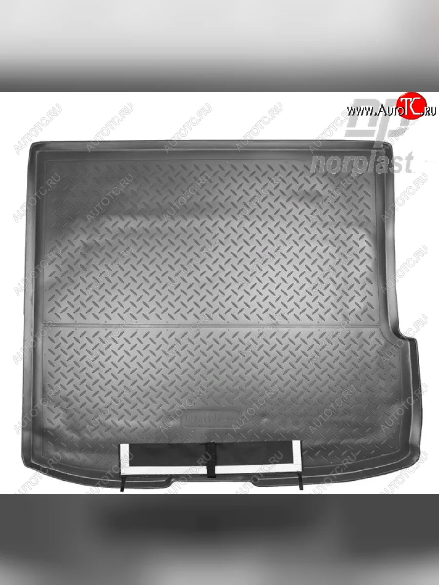 Коврик багажника Norplast Unidec Honda Pilot YF4 рестайлинг (2011-2015) (Черный с погрузочным ковриком (фартуком))  в Керчи Республика Крым