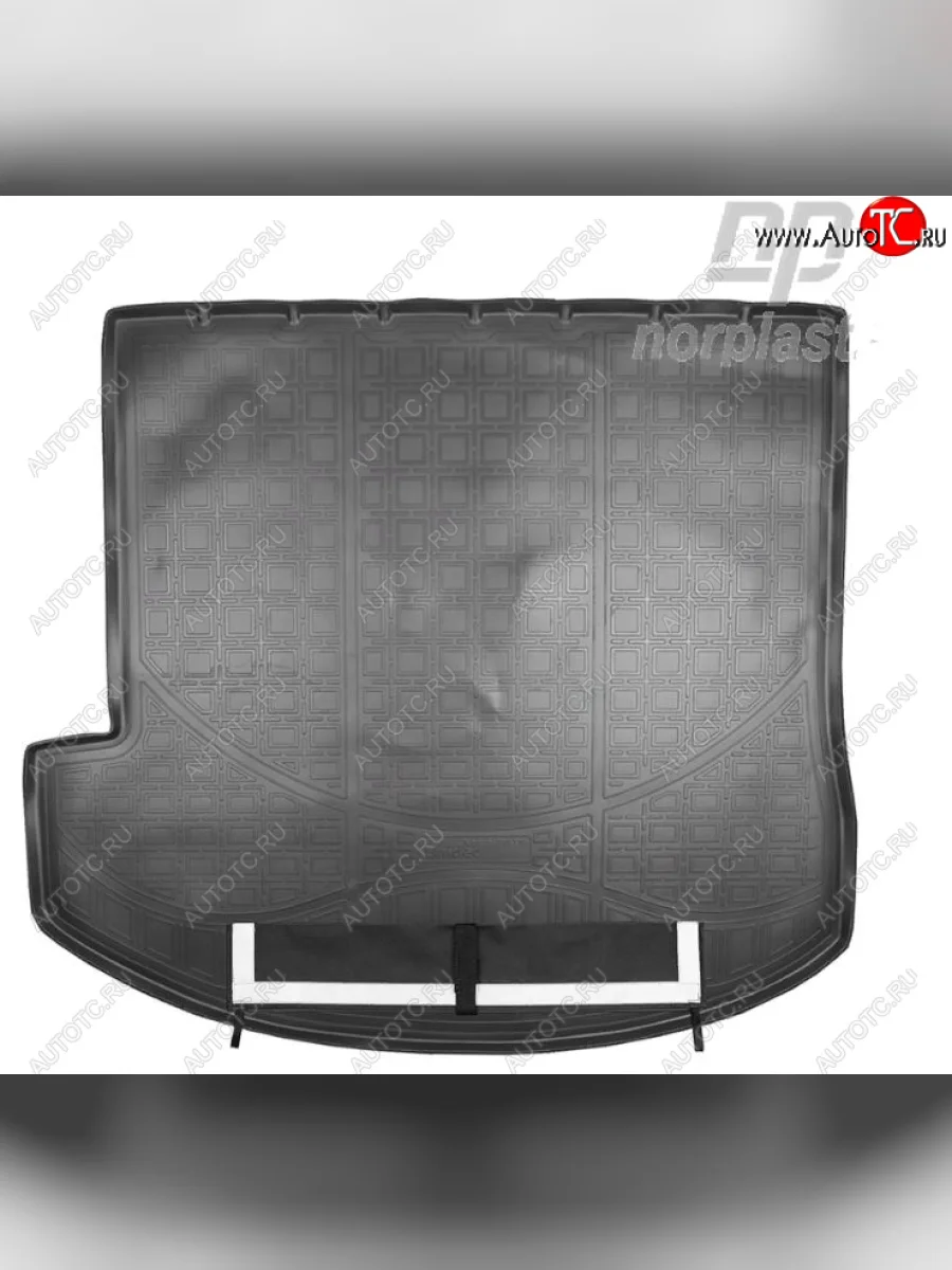 Коврик багажника Norplast Unidec (7 мест, большой)  Hyundai Grand Santa Fe (2013-2018) 1 DM (Черный с погрузочным ковриком (фартуком))  в Самаре Самарской области