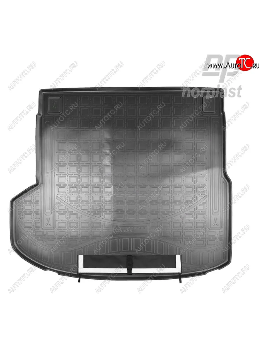 Коврик багажника Norplast (с рельсами) KIA ProCeed 3 CD универсал дорестайлинг (2018-2021) (Черный, с погрузочным ковриком (фартуком))  в Керчи Республика Крым