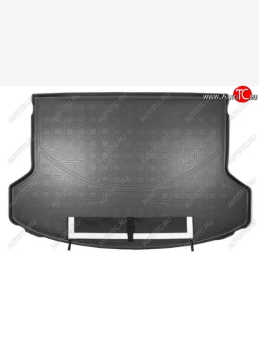 Коврик багажника Norplast (без сабвуфера) (Черный, с погрузочным ковриком (фартуком)) KIA Seltos SP2 дорестайлинг (2019-2022)