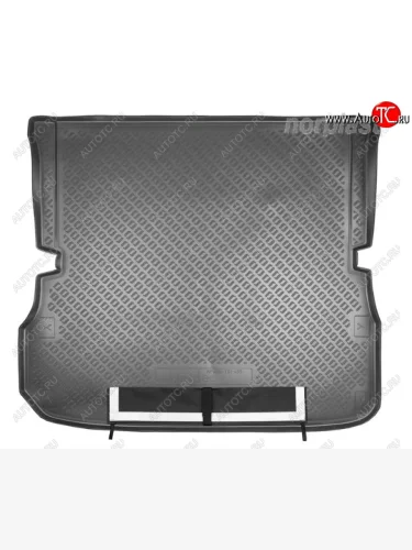 Коврик багажника Norplast Unidec (сложенный 3 ряд) (Черный, с погрузочным ковриком (фартуком)) Nissan Pathfinder  R52 (2012-2017) дорестайлинг
