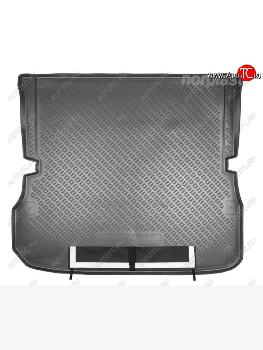 Коврик багажника Norplast Unidec (сложенный 3 ряд) Nissan Pathfinder R52 дорестайлинг (2012-2017) (Черный, с погрузочным ковриком (фартуком))  в Самаре Самарской области