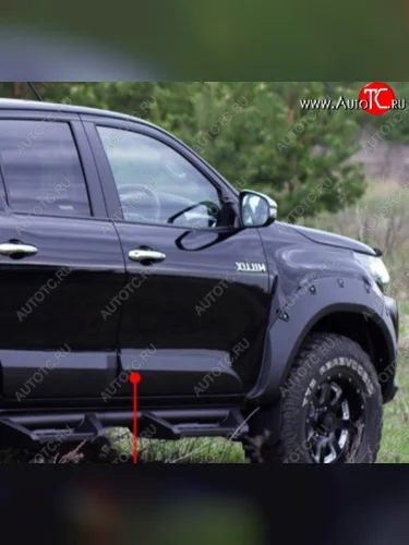 Молдинг двери RA (передний правый) (Поверхность шагрень) Toyota Hilux  AN120 (2016-2020) дорестайлинг