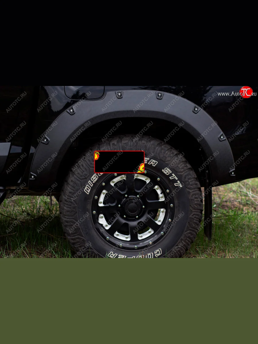 Расширитель арки RA (вылет 50 мм, задний левый) Toyota Hilux AN120 дорестайлинг (2016-2020) (Поверхность шагрень)  в Керчи Республика Крым