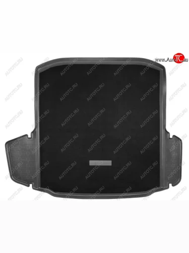 Комбинированый коврик багажника Unidec (Черный) Skoda Octavia A7 рестайлинг лифтбэк (2016-2020)