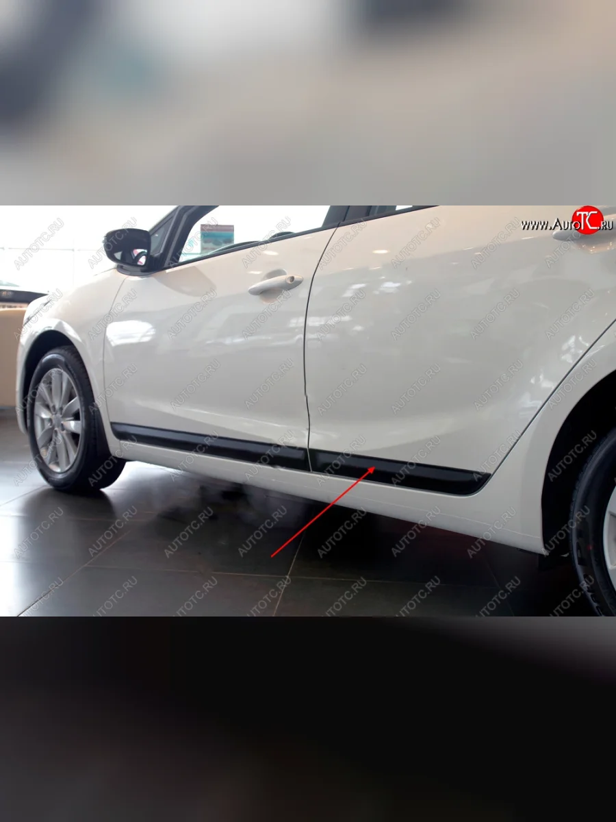 Молдинг двери RA (узкий, задний левый) KIA Cerato 3 YD рестайлинг седан (2016-2019) (Поверхность глянец под покраску, Неокрашенный)  в Керчи Республика Крым