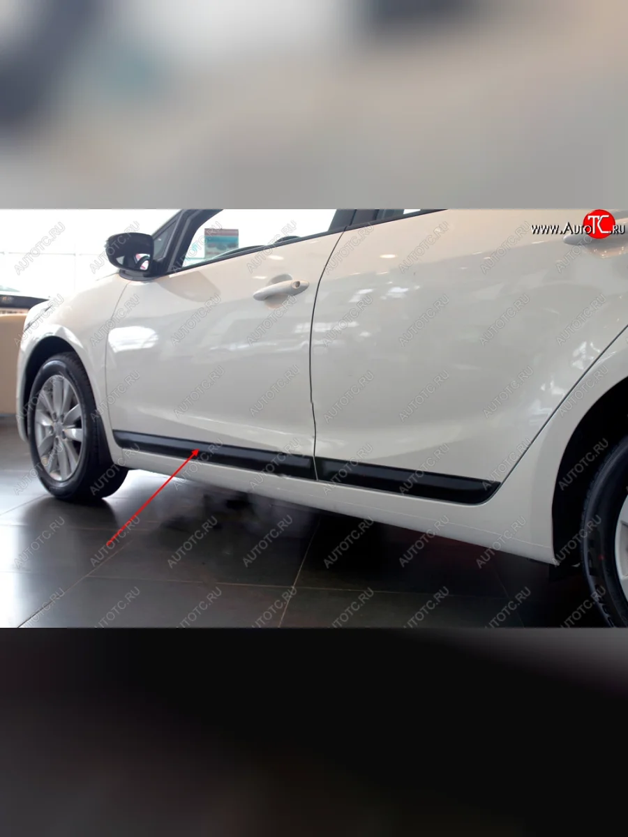 Молдинг двери RA (узкий, передний левый) KIA Cerato 3 YD рестайлинг седан (2016-2019) (Поверхность глянец под покраску, Неокрашенный)  в Самаре Самарской области