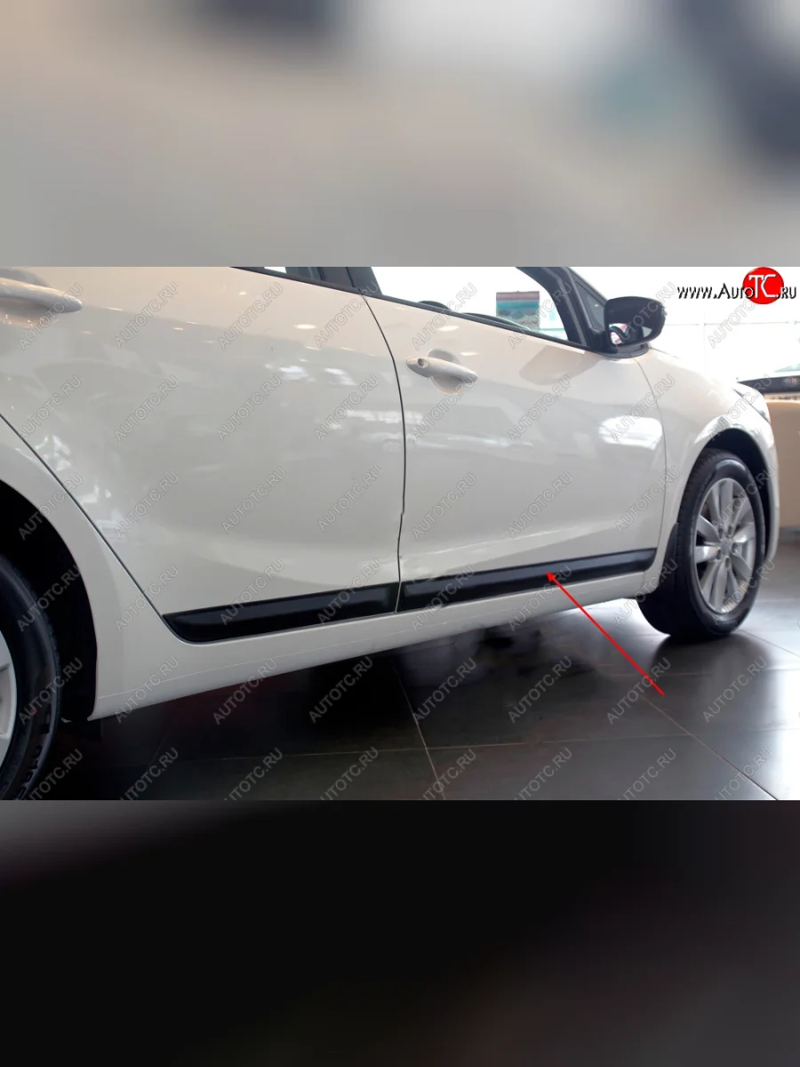 Молдинг двери RA (узкий, передний правый) KIA Cerato 3 YD рестайлинг седан (2016-2019) (Поверхность глянец под покраску, Неокрашенный)  в Керчи Республика Крым