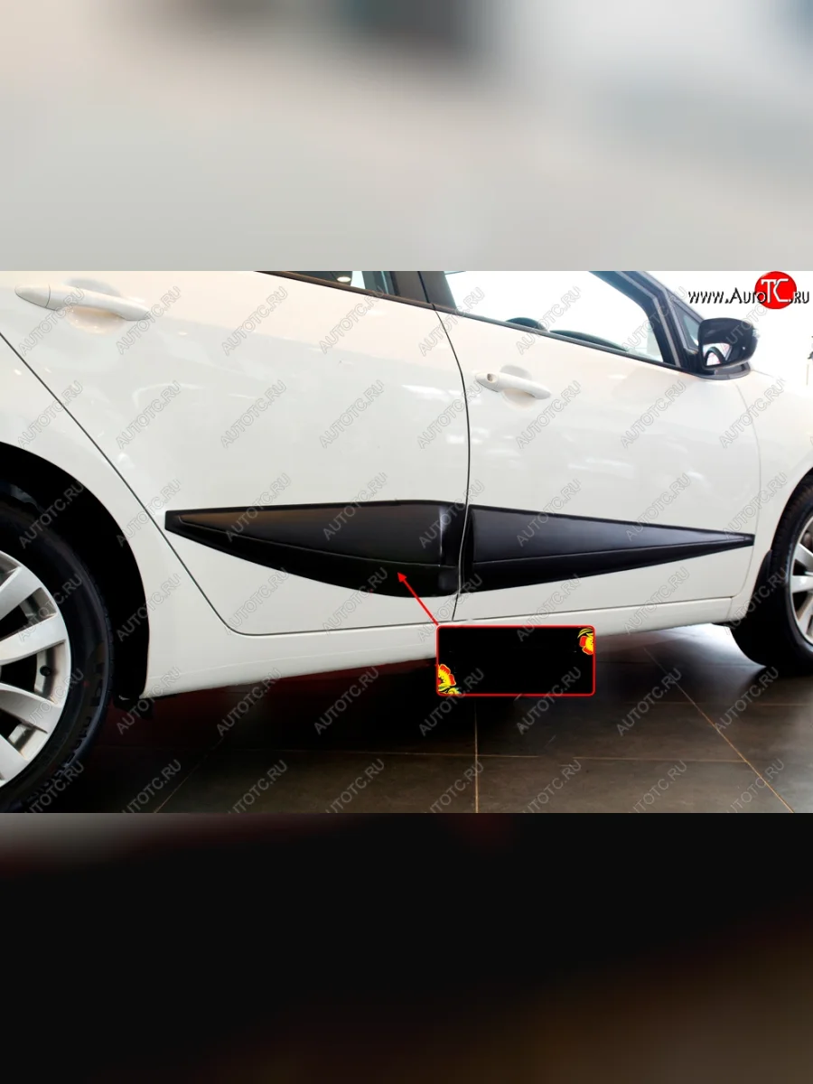 Молдинг двери RA (широкий, задний правый) KIA Cerato 3 YD рестайлинг седан (2016-2019) (Поверхность глянец под покраску, Неокрашенный)  в Керчи Республика Крым