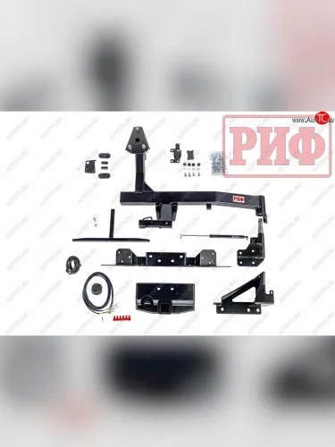 Калитка на штатный задний бампер РИФ (с фаркопом и подсветкой номера) Toyota Land Cruiser  10 100 (1998-2007) дорестайлинг, 1-ый рестайлинг, 2-ой рестайлинг