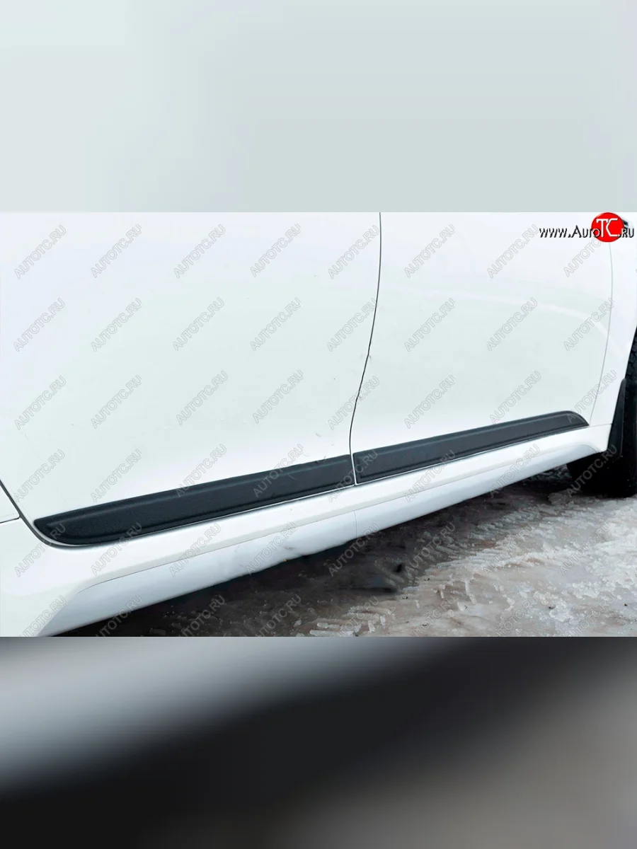 Молдинг двери RA (комплект на 4 двери) KIA Optima 4 JF дорестайлинг седан (2016-2018) (Шагрень)  в Воронеже Воронежской области