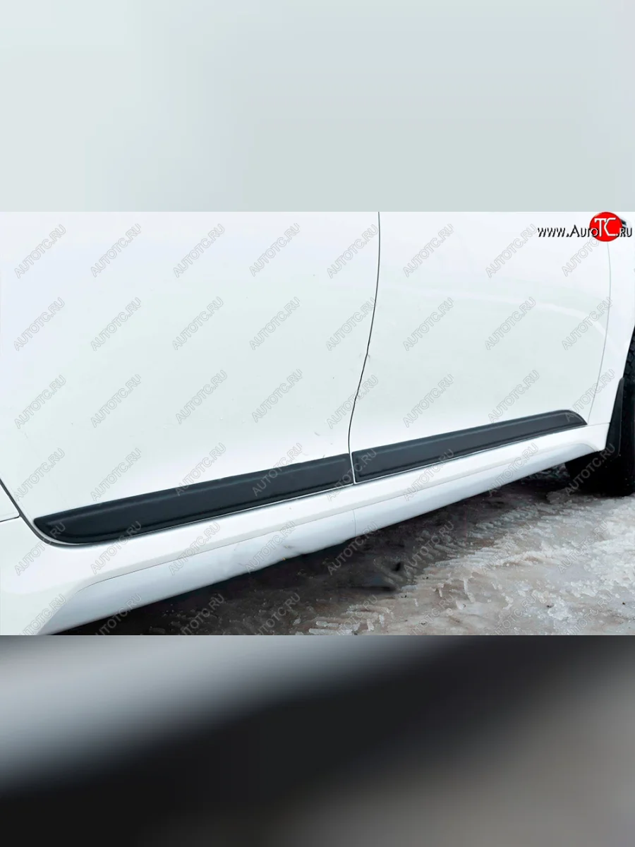 Молдинг двери RA (вариант 1, комплект 4 шт.) KIA Rio 3 QB дорестайлинг седан (2011-2015) (Глянец под окраску, Неокрашенный)  в Самаре Самарской области