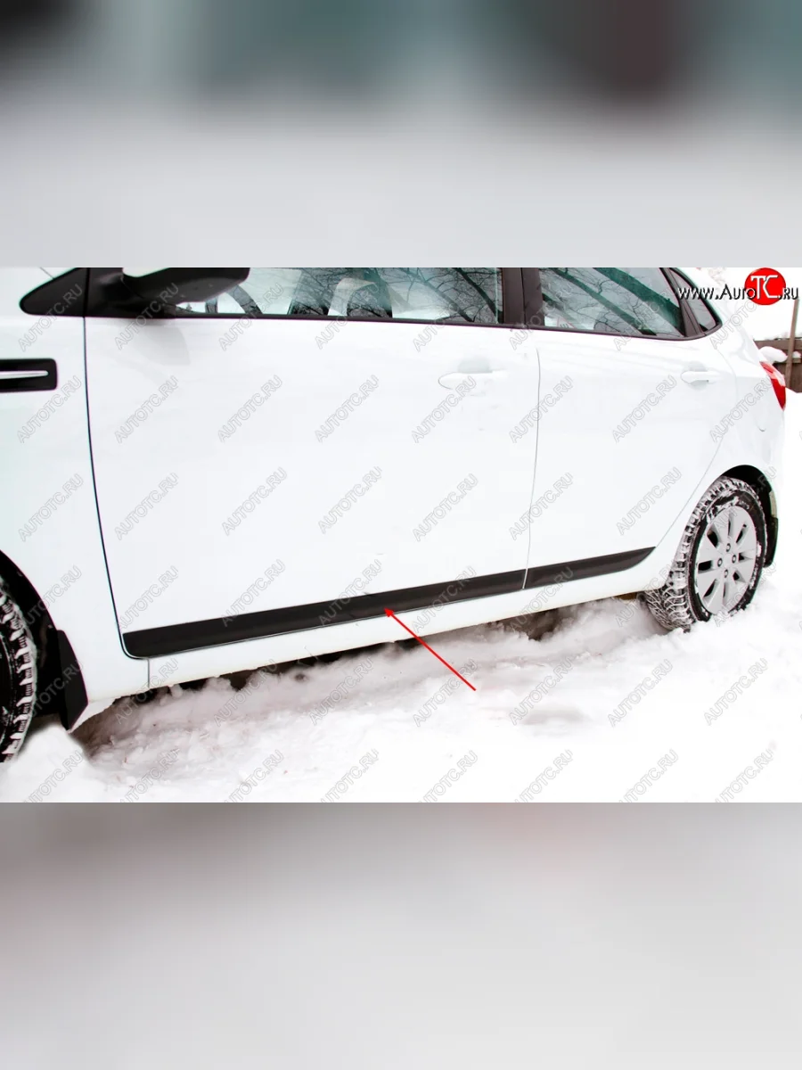 Молдинг двери RA (вариант 1, передний левый)  KIA Rio (2011-2017) 3 QB (Поверхность шагрень)  в Самаре Самарской области