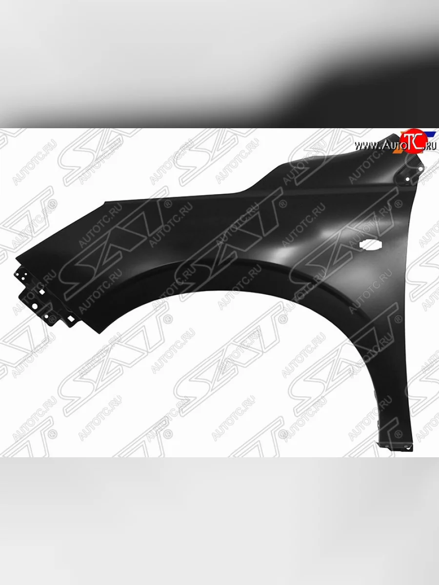 Левое крыло переднее SAT Subaru Forester SJ дорестайлинг (2012-2016) (С отверстием под повторитель, Неокрашенное)  в Воронеже Воронежской области