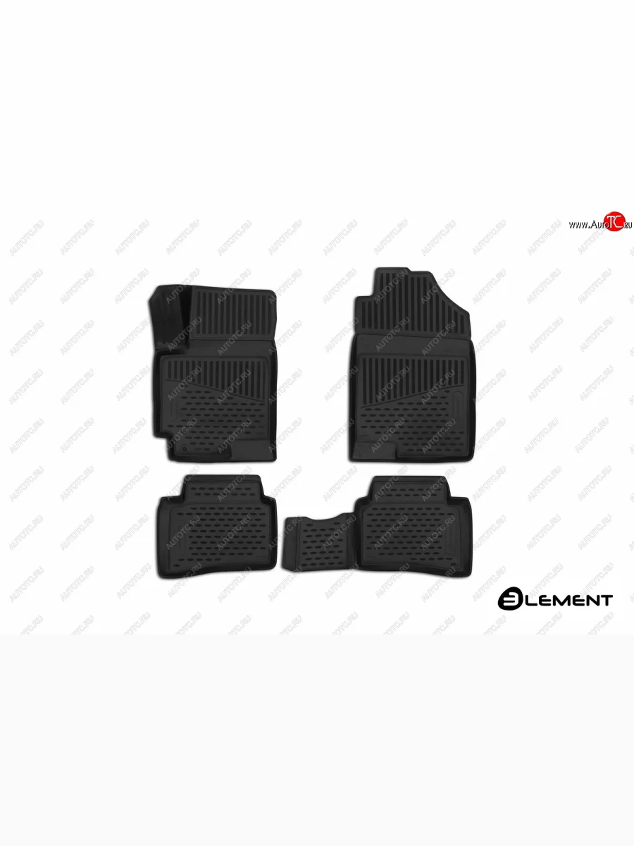 Комплект ковриков в салон Element (Comfort) Hyundai Solaris HCR седан дорестайлинг (2017-2020)  в Перми Пермском крае