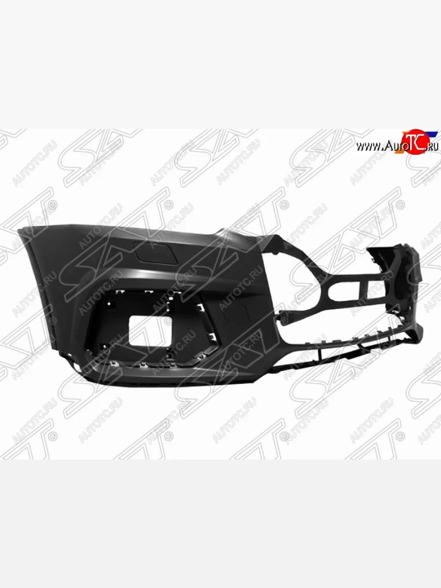 Передний бампер SAT (под омыватели, Тайвань) Audi Q3 8U рестайлинг (2014-2018) (Неокрашенный)  в Керчи Республика Крым