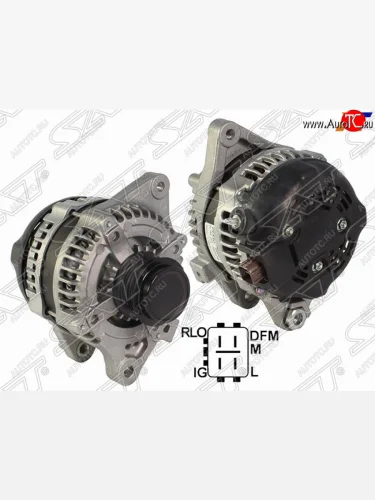 Генератор SAT (12V, 100A, 1,6 1ZRFAE/2,0 3ZRFAE) Toyota RAV4 XA30 5 дв. 1-ый рестайлинг (2008-2010)