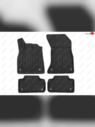 Комплект ковриков салона Kvest (Цвет: основа - черный, кант - черный) Audi Q5 FY рестайлинг (2020-2022)