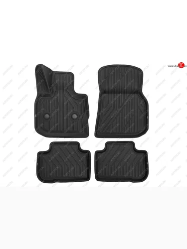 Комплект ковриков салона Kvest (Цвет: основа - черный, кант - черный) BMW X3 G01 дорестайлинг (2017-2021)