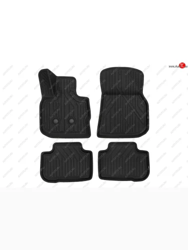 Комплект ковриков салона Kvest (Цвет: основа - черный, кант - черный) BMW X4 G02 дорестайлинг (2018-2021)