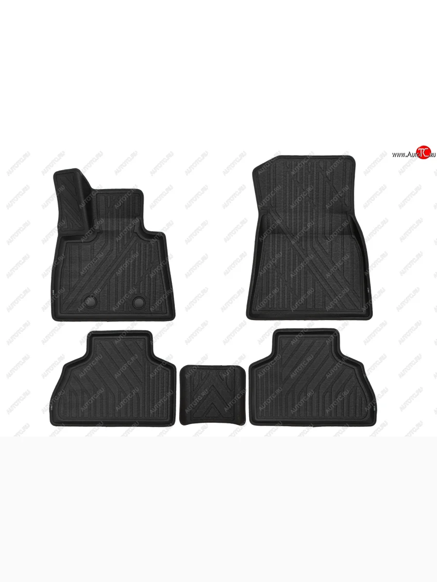 Комплект ковриков салона Kvest BMW X5 G05 (2018-2022) (Цвет: основа - черный, кант - черный)  в Керчи Республика Крым